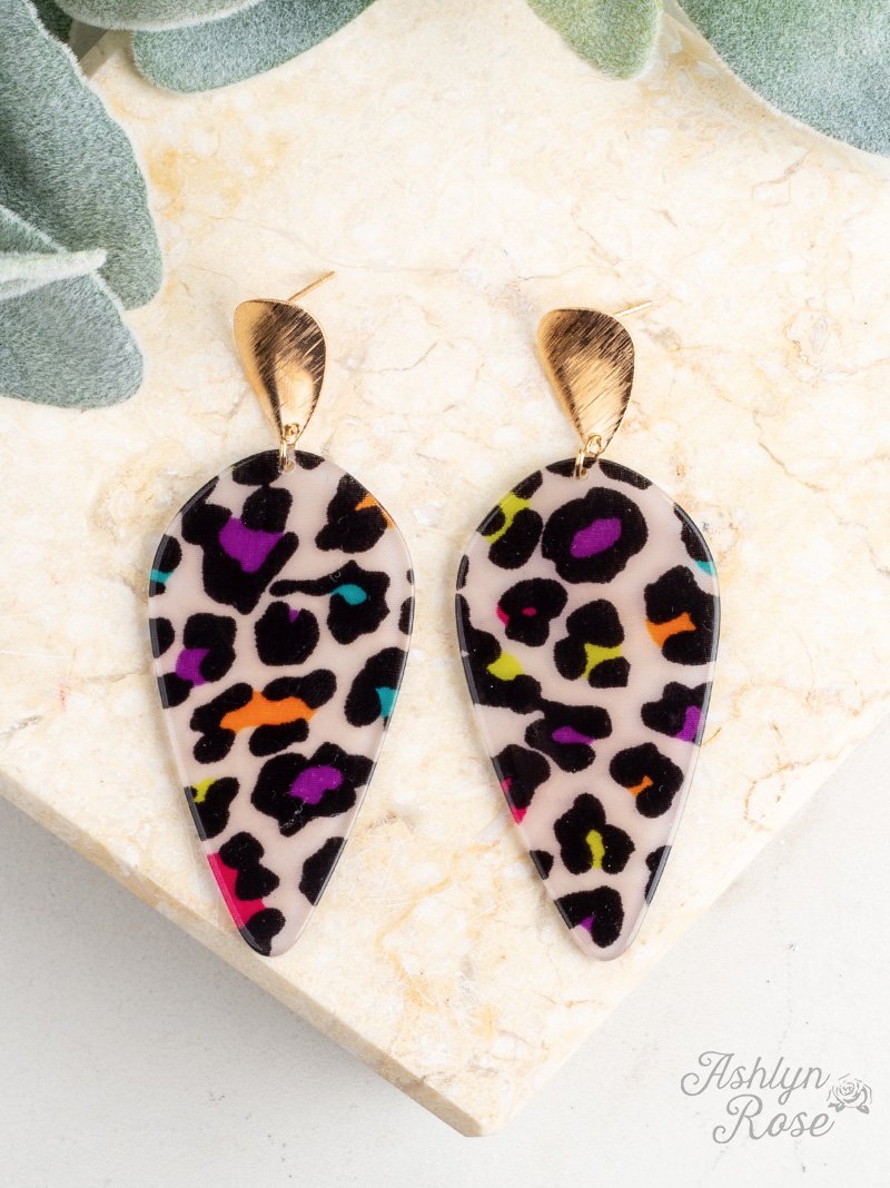 Catwalk Animal Print Earrings Paparazzi Jungle Catwalk Black