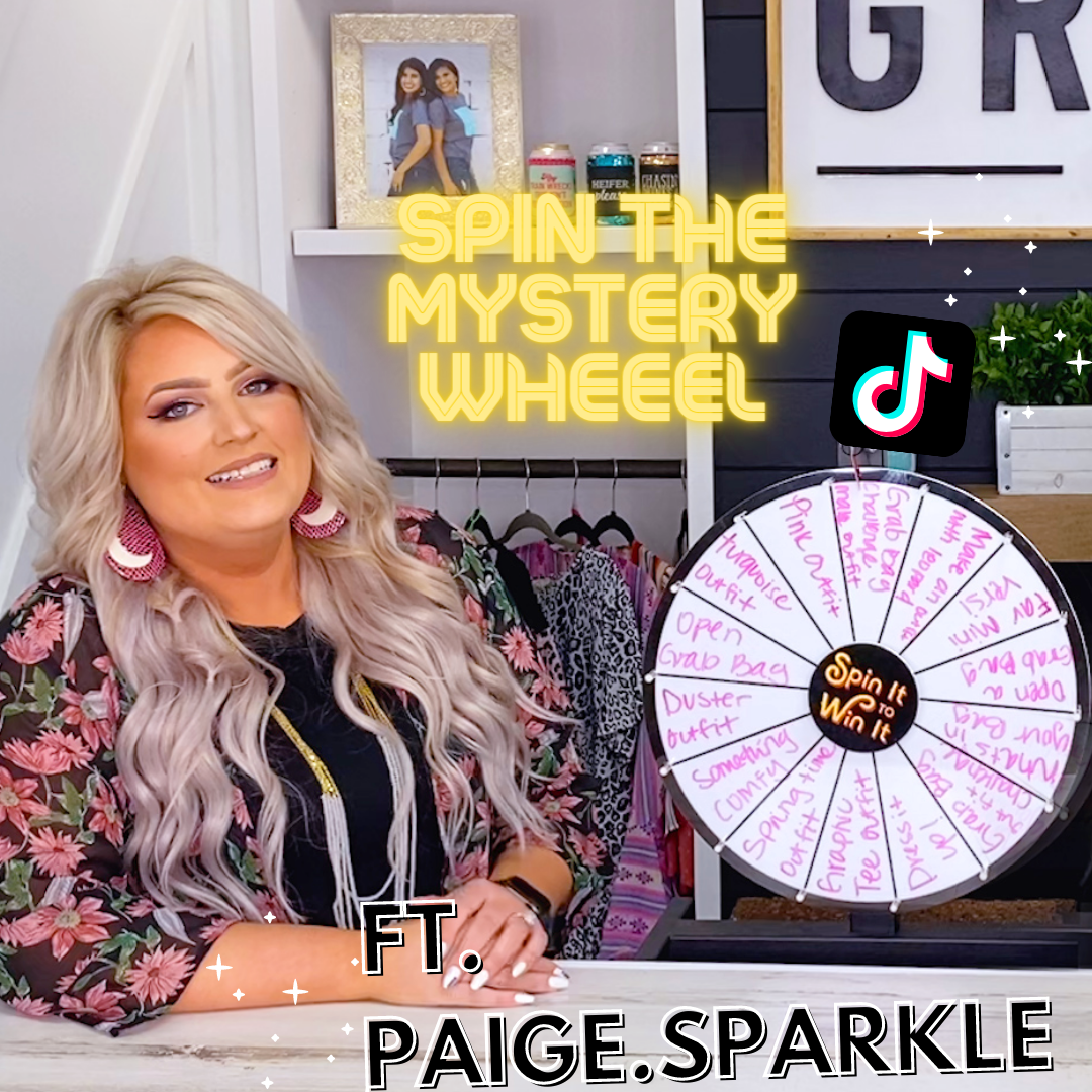 Spin the Mystery Wheel with Paige Pardall. 