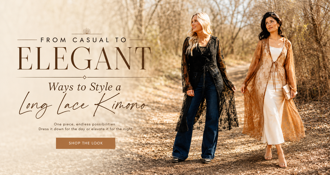 From Casual to Elegant: Ways to Style a Long Lace Kimono – GRACE+EMMA®