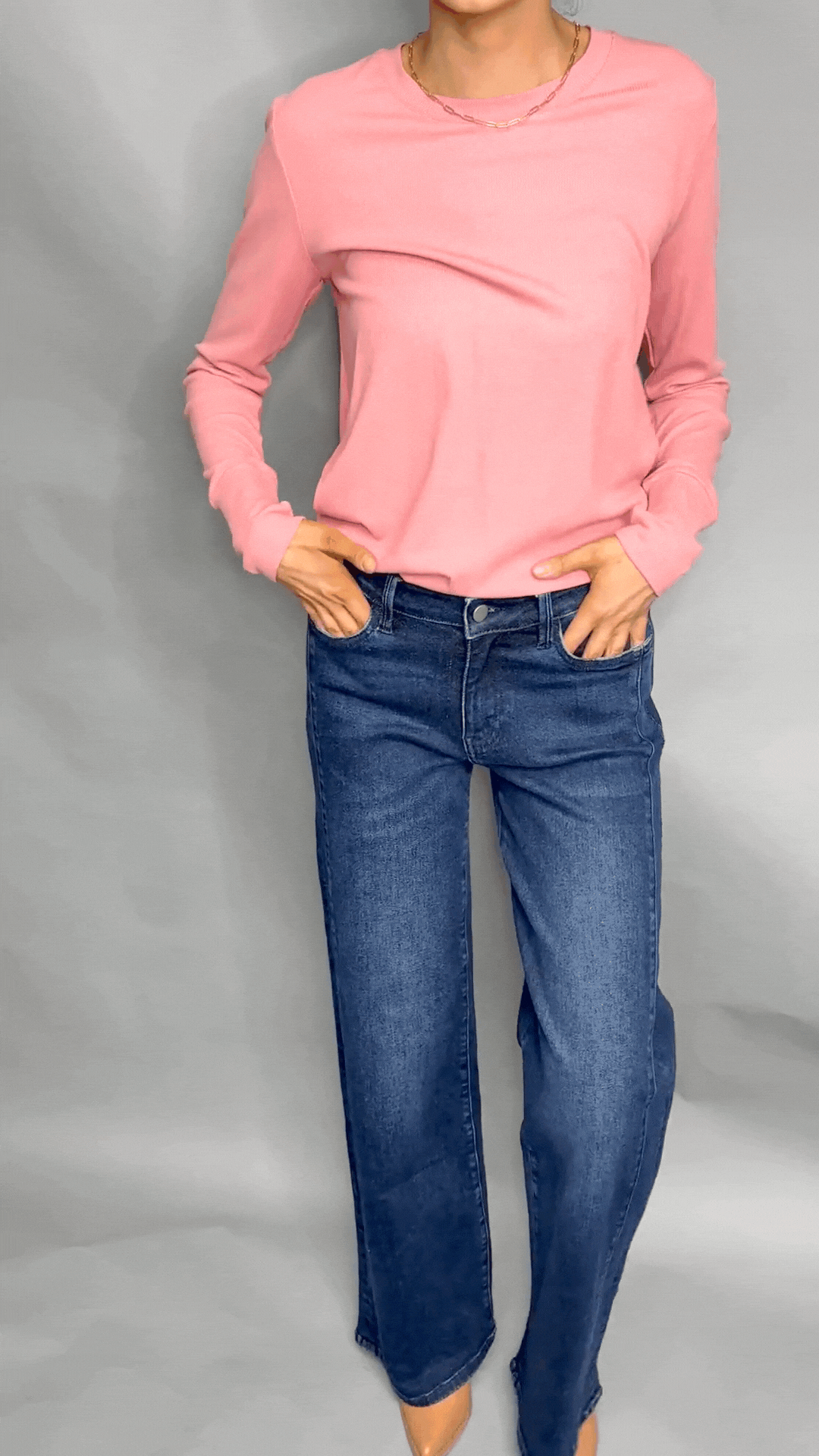 Wide Leg Jeans, Dark Wash