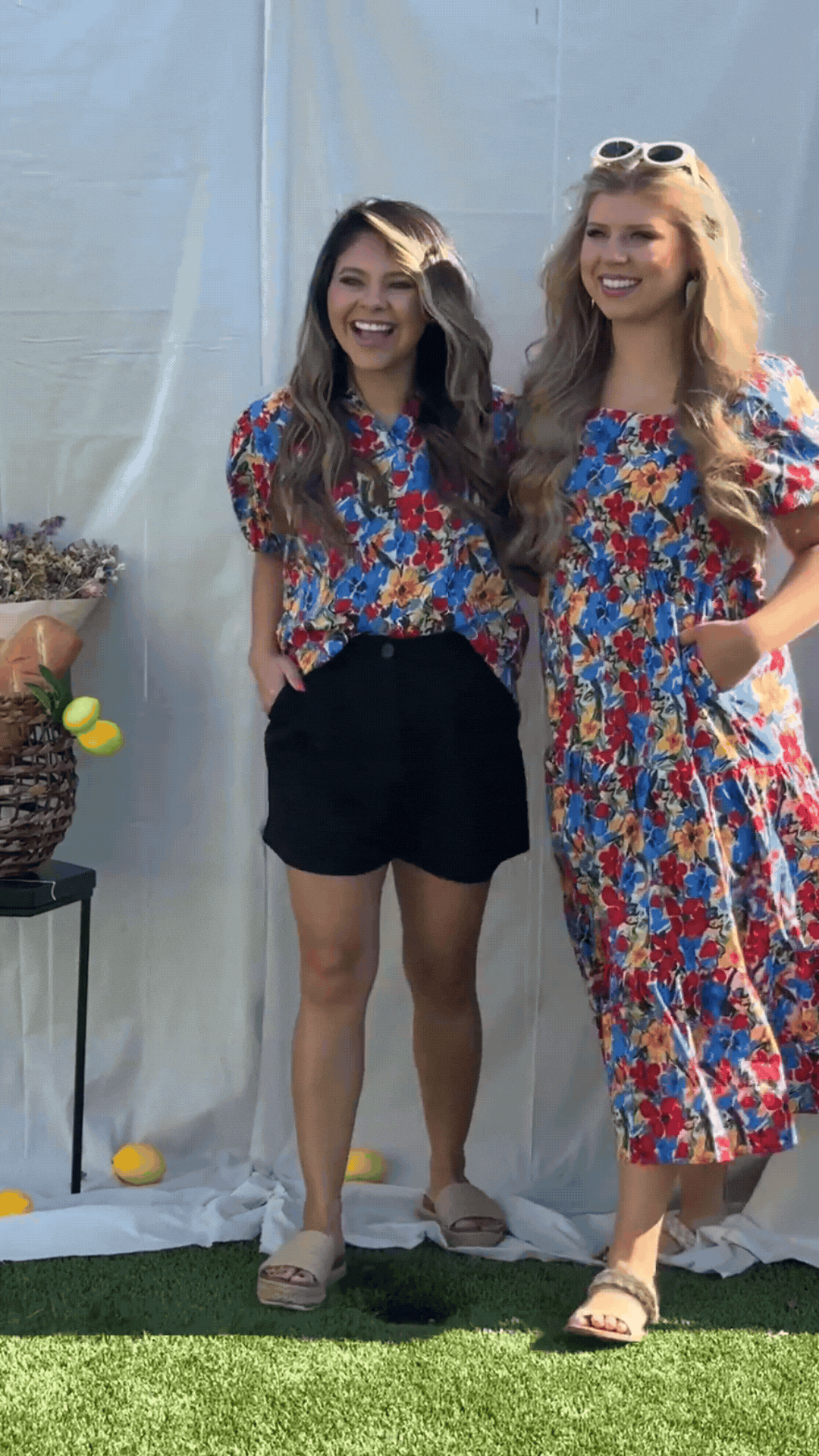 Floral Blouse Puff Sleeve Top