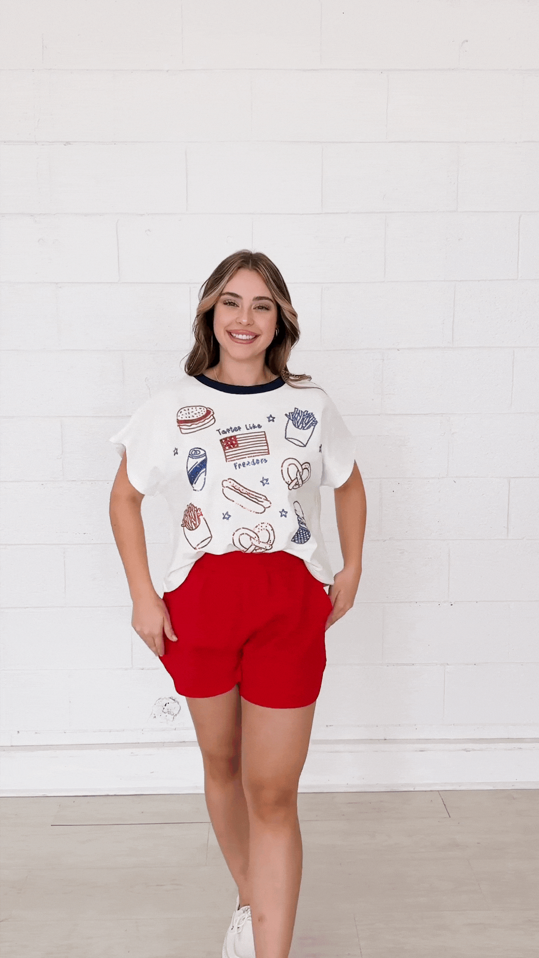 "Freedom" Sequin Embroidered Top