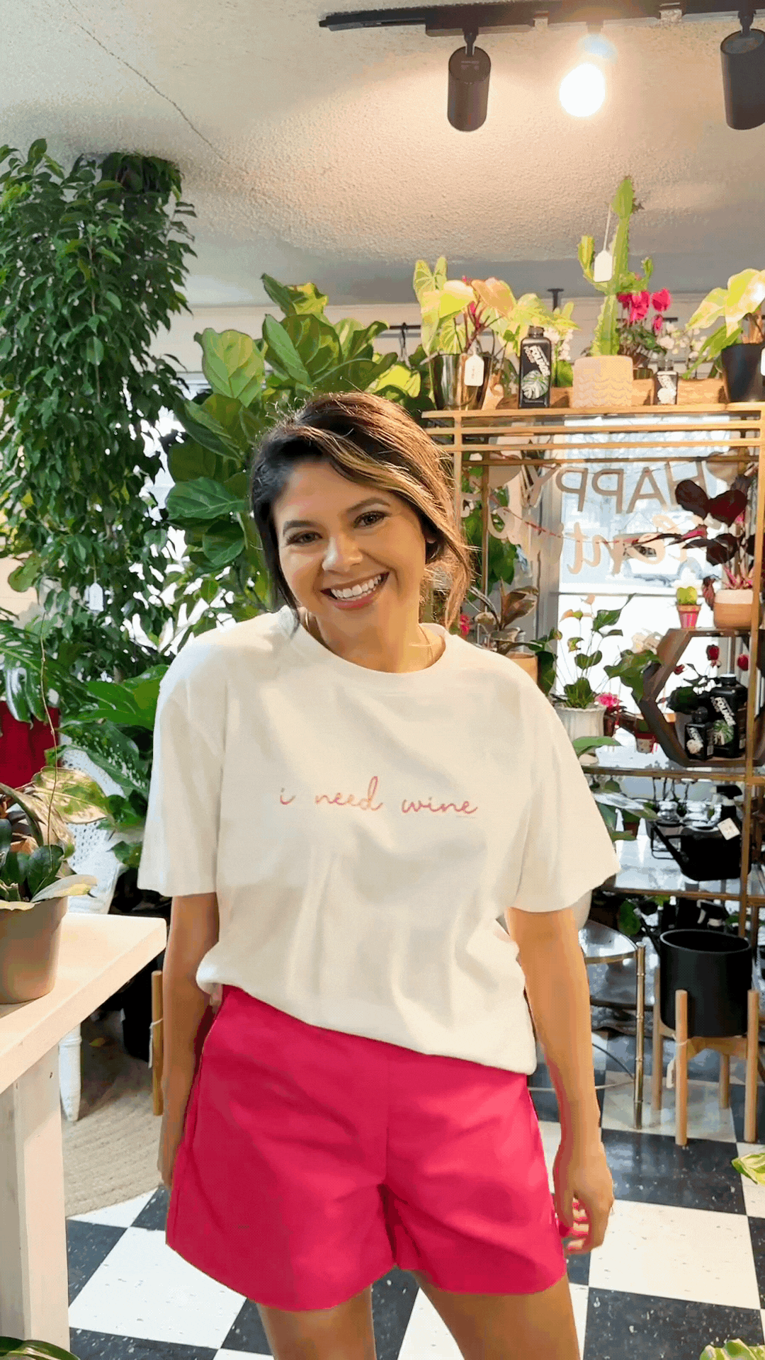 I Need Wine On White True Fit Tee