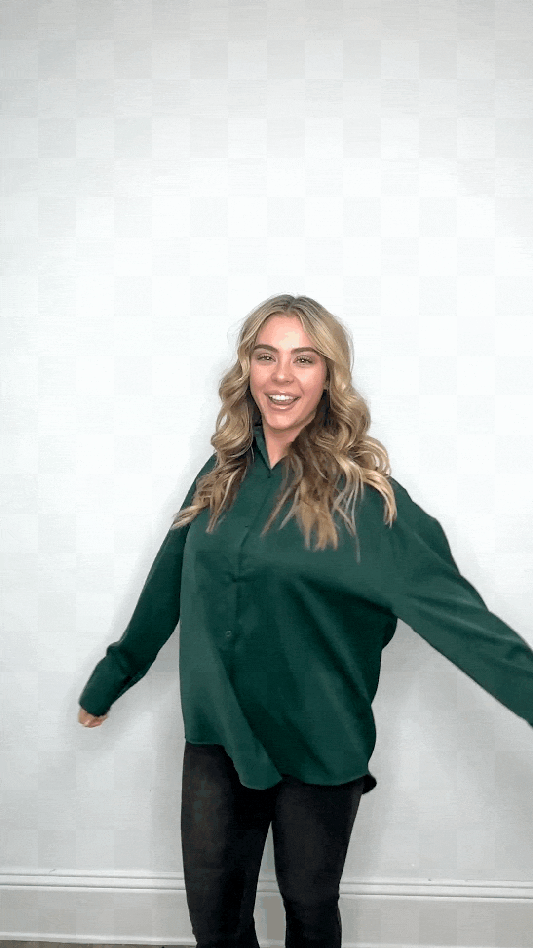 The Kathryn Button-Up, Forest Green