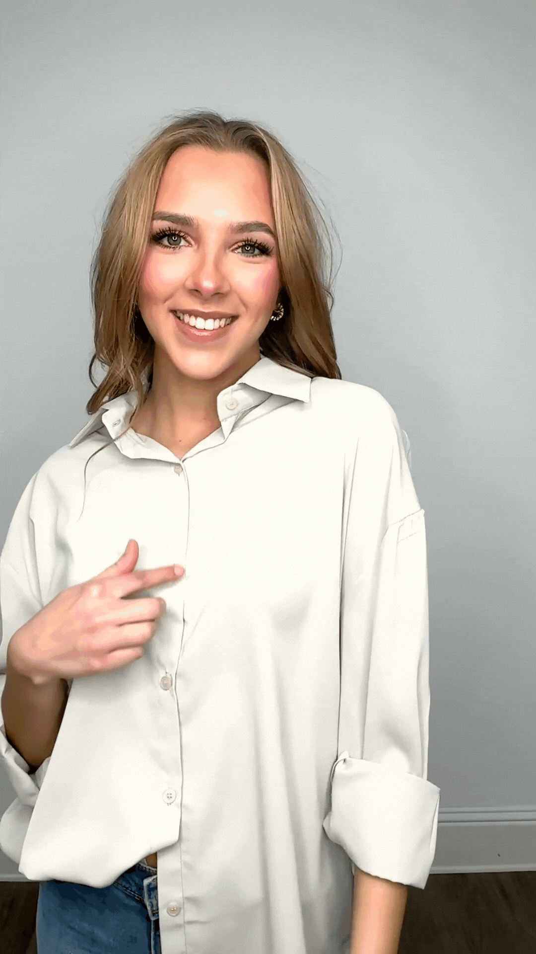 The Kathryn Button-Up, Grey
