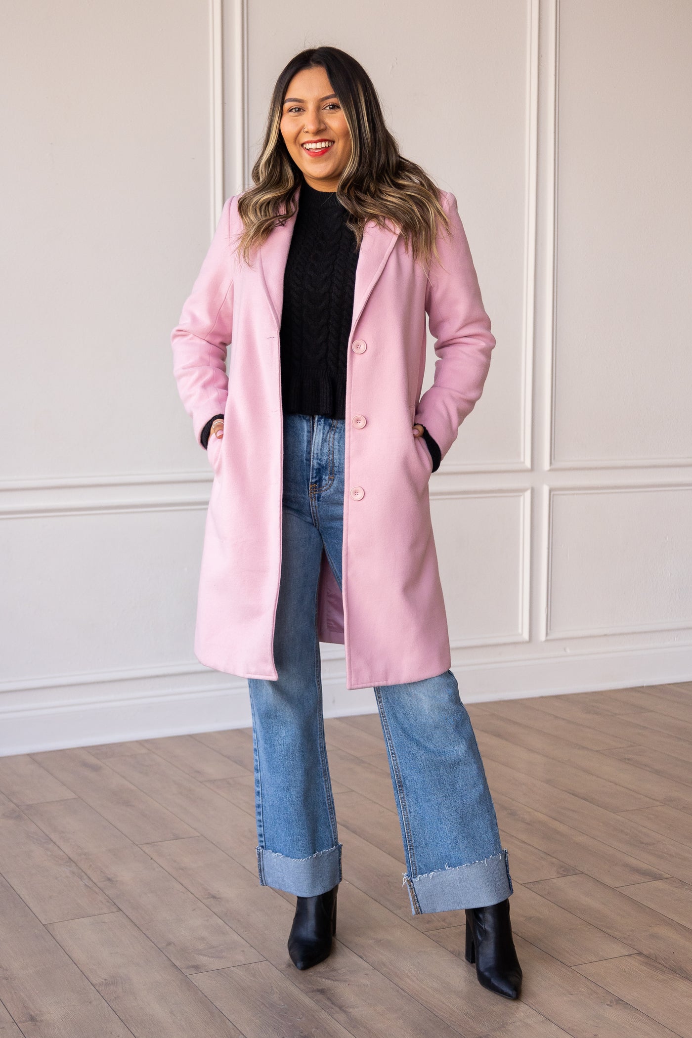 The Phoebe Coat in Pink