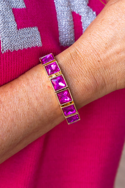 Date Night Pink Stone Bracelet