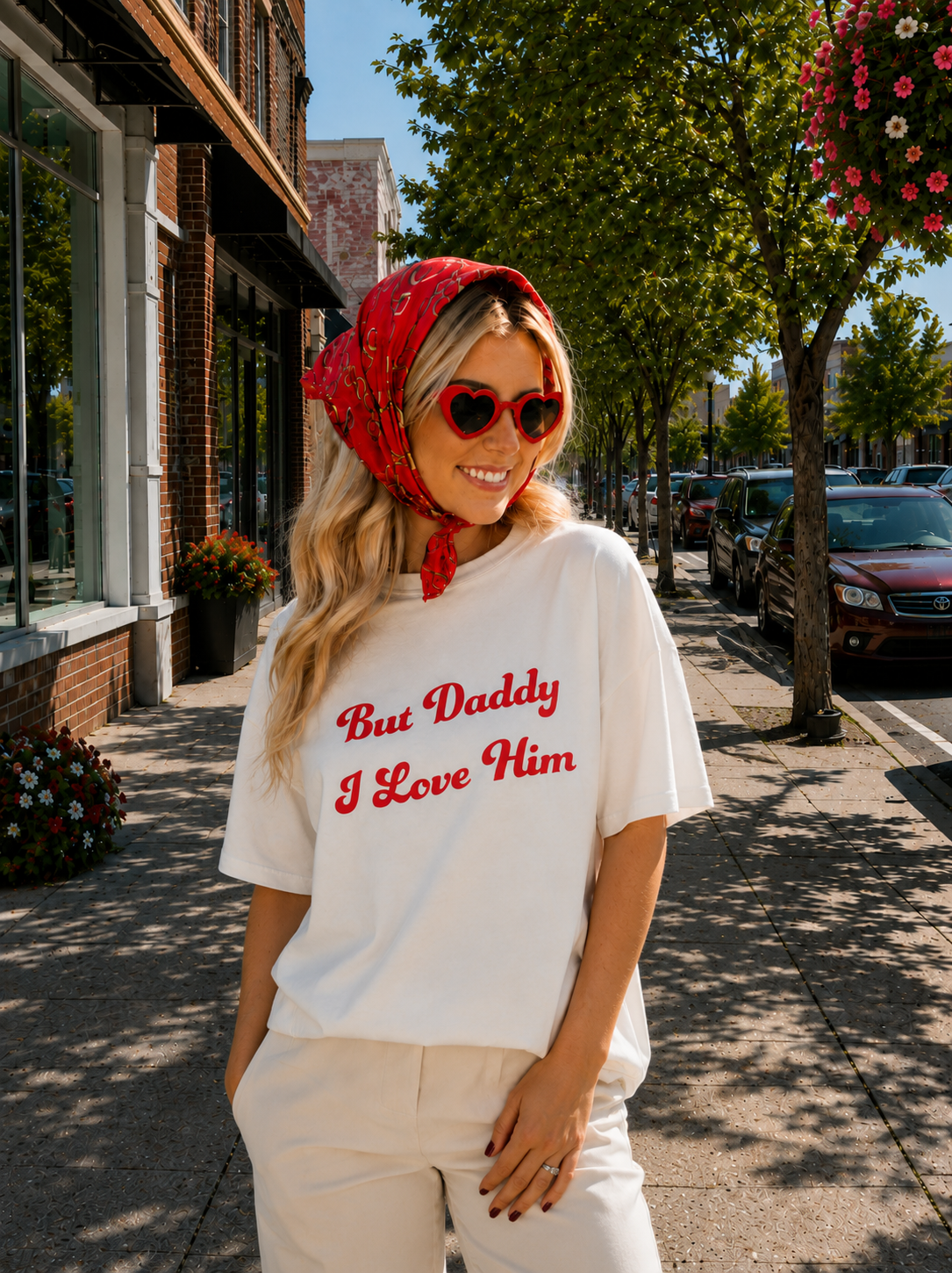 But Daddy I Love Him on White Tee Shirt