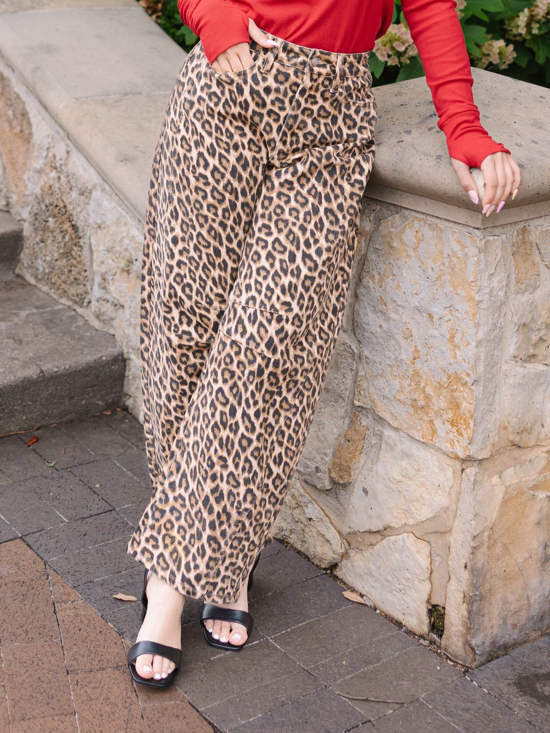 Barrel Jeans, Leopard - front view