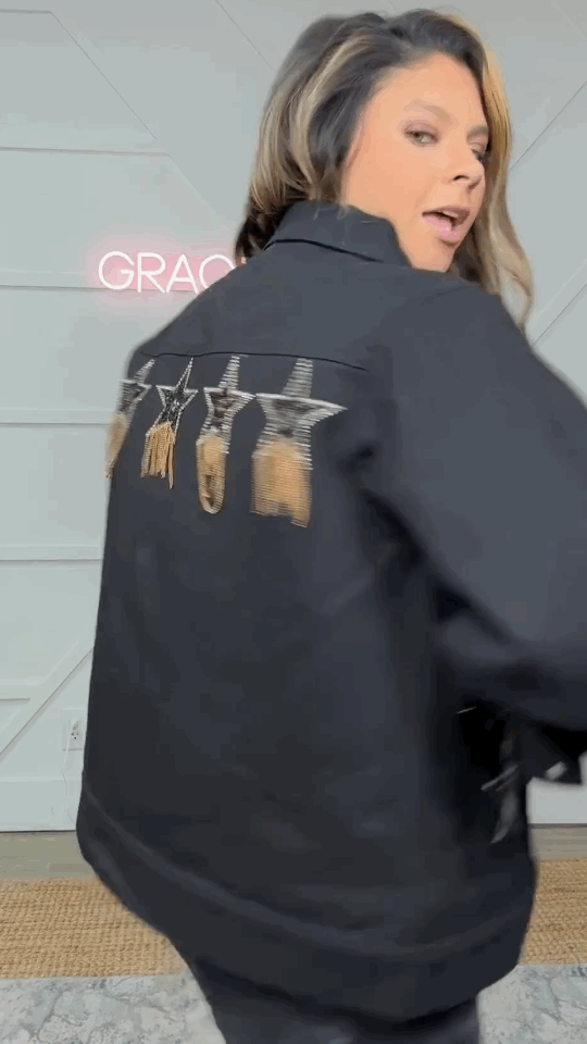 Cosmic Cowgirl Western Denim Jacket