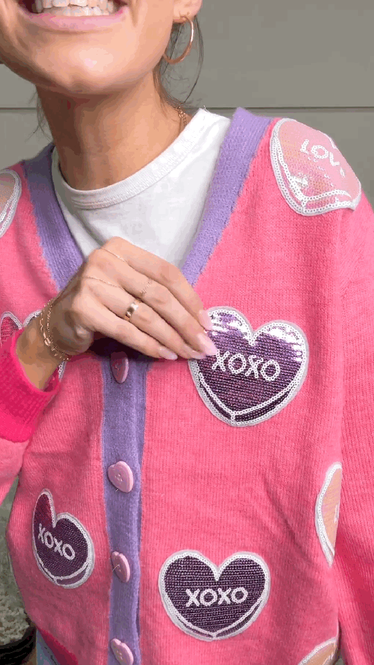 Heart Pink Cardigan