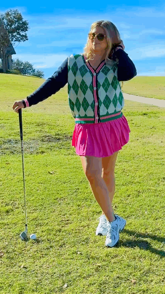 Argyle Cardigan Sweater