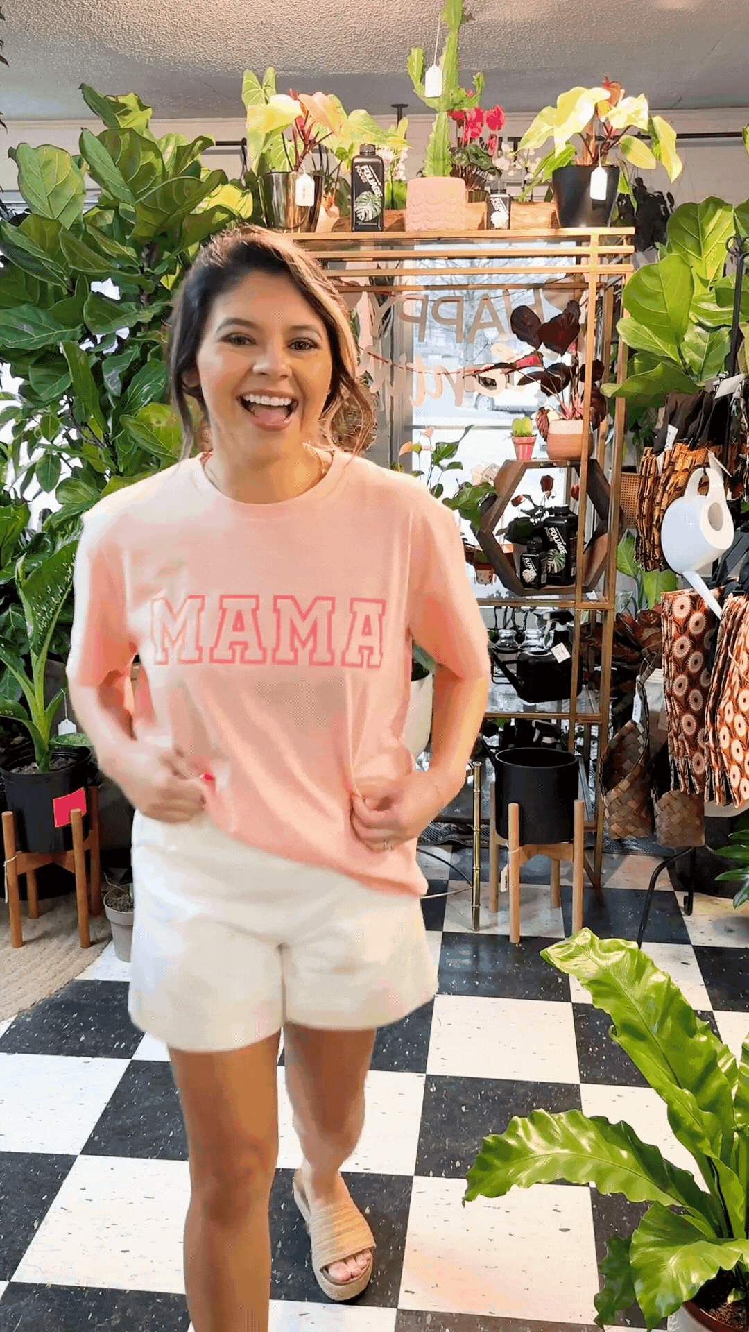 MAMA on Pink Tee Shirt