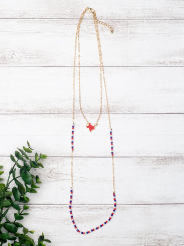 Texas Red Layered Pendant Necklace