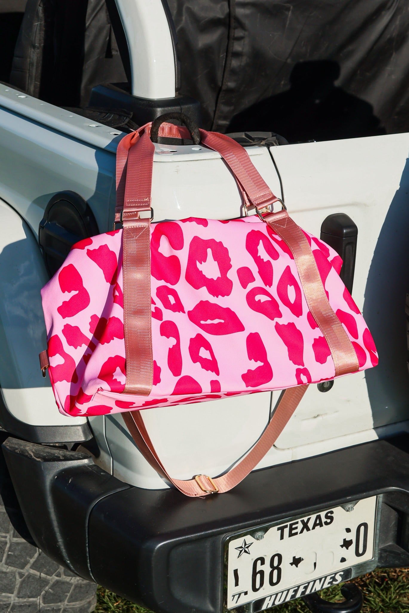 Wild One Pink Leopard Duffle Bag