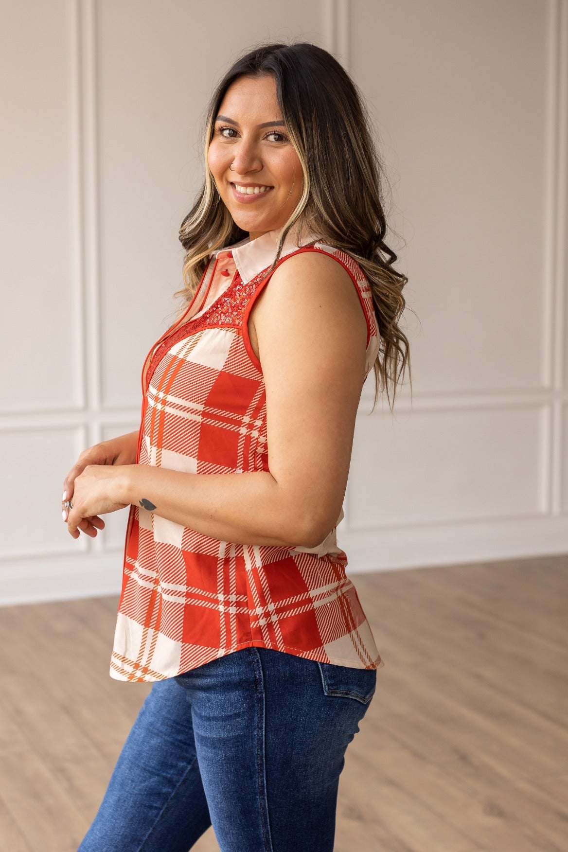 ‘Can I Get A Yee-Haw' Western Sleeveless Button-Up Shirt