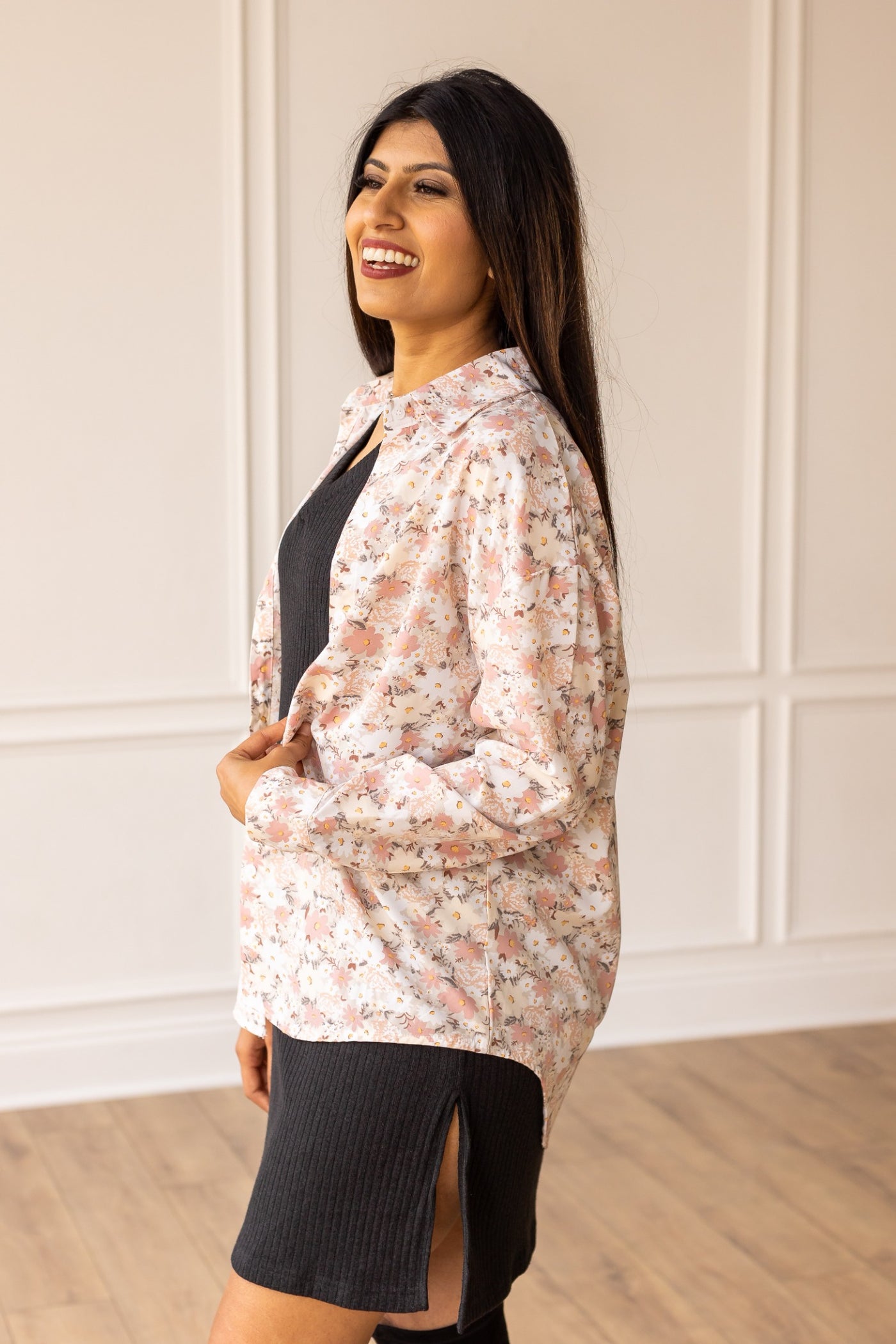 The Kathryn Button Down Floral Top