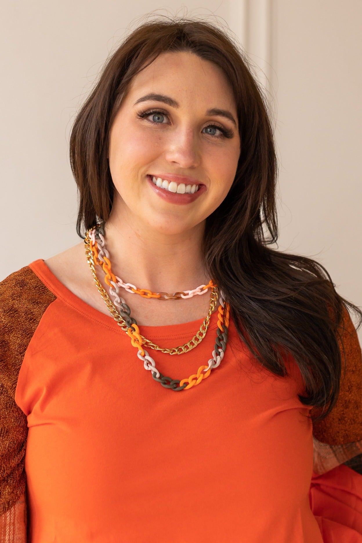 ORAnge you glad three strand necklace