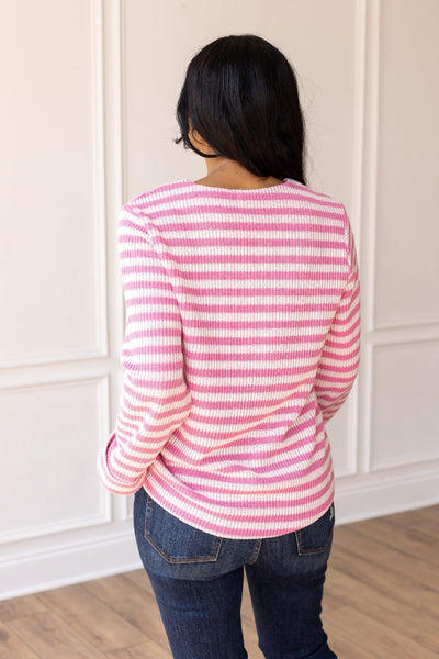Pretty Idea Pink Stripe Pullover Sweater