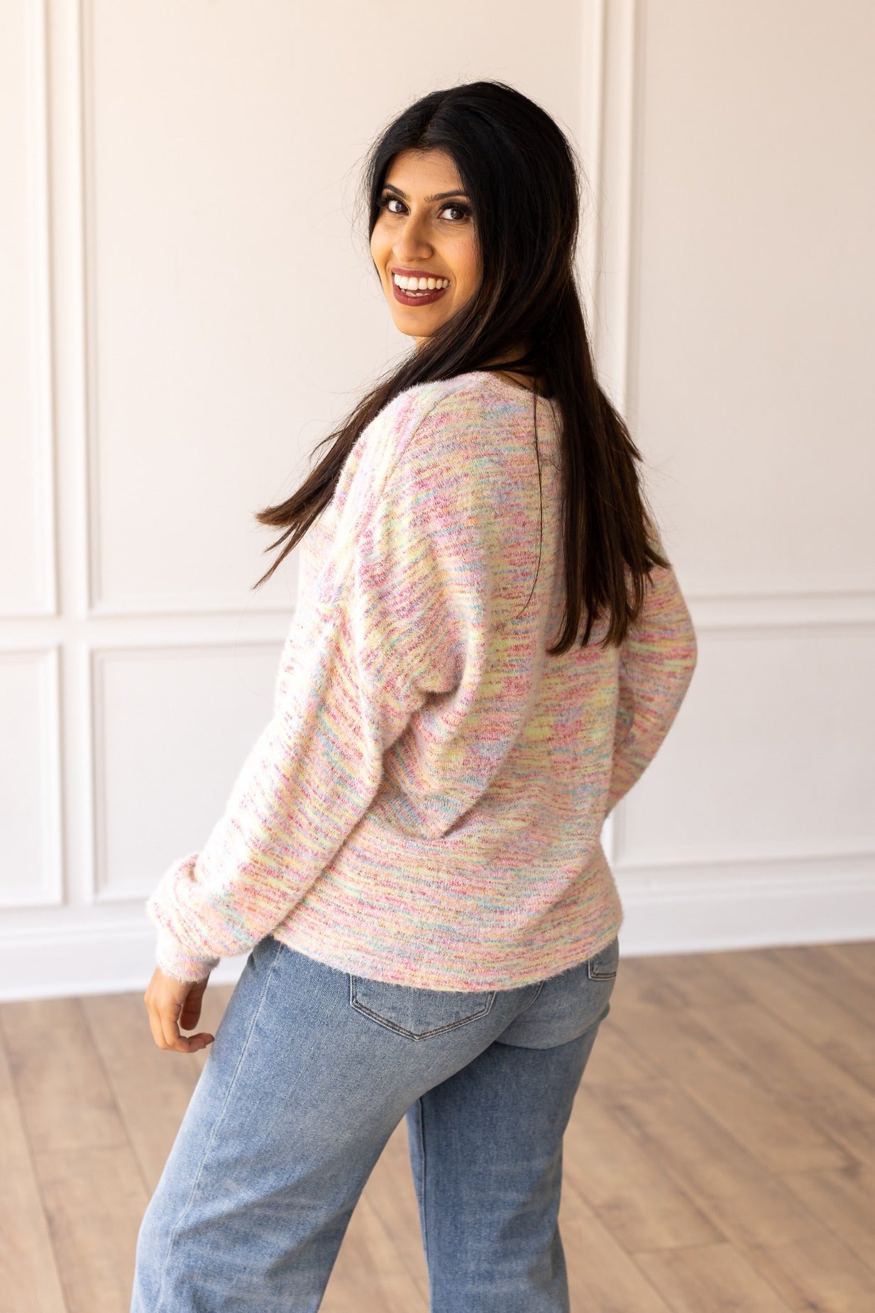 Brighter Days Multicolor Heathered Sweater