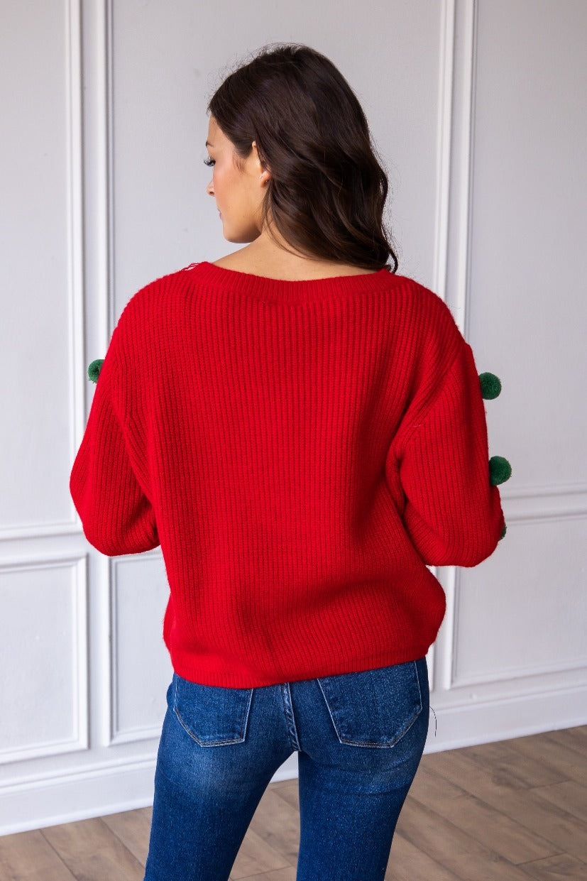 Red Knit Santa's Favorite Sweater