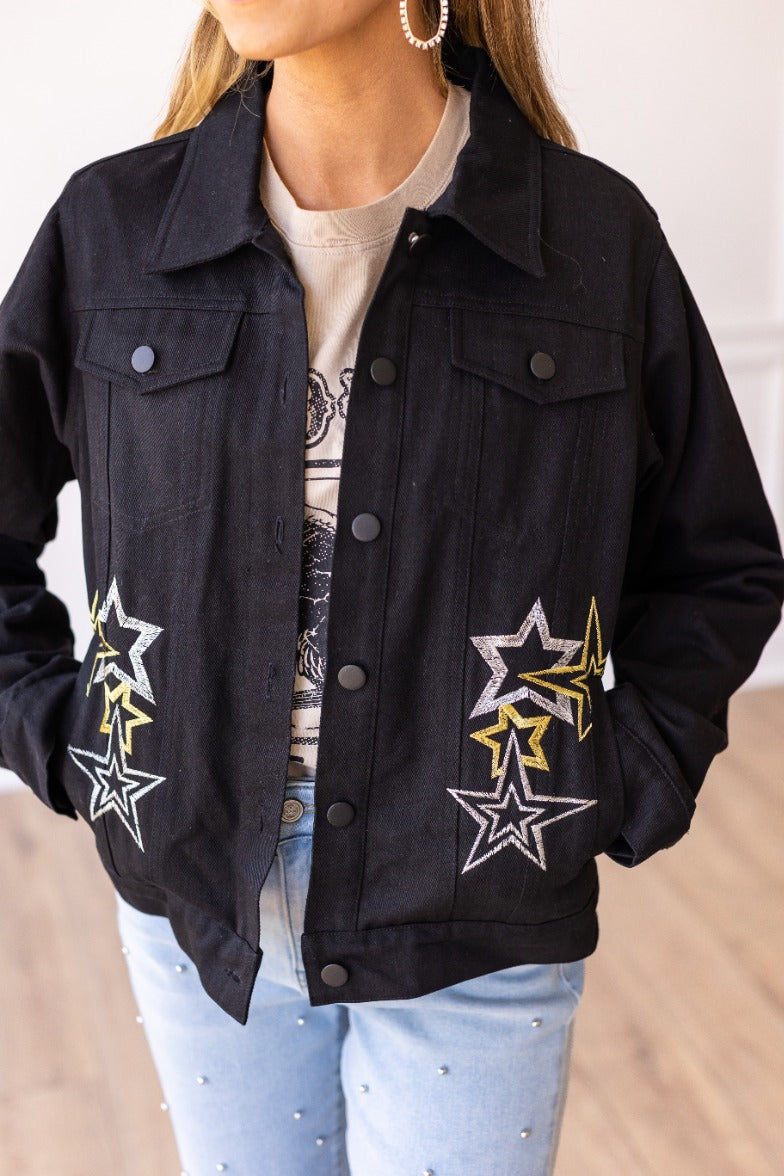 Cosmic Cowgirl Western Denim Jacket