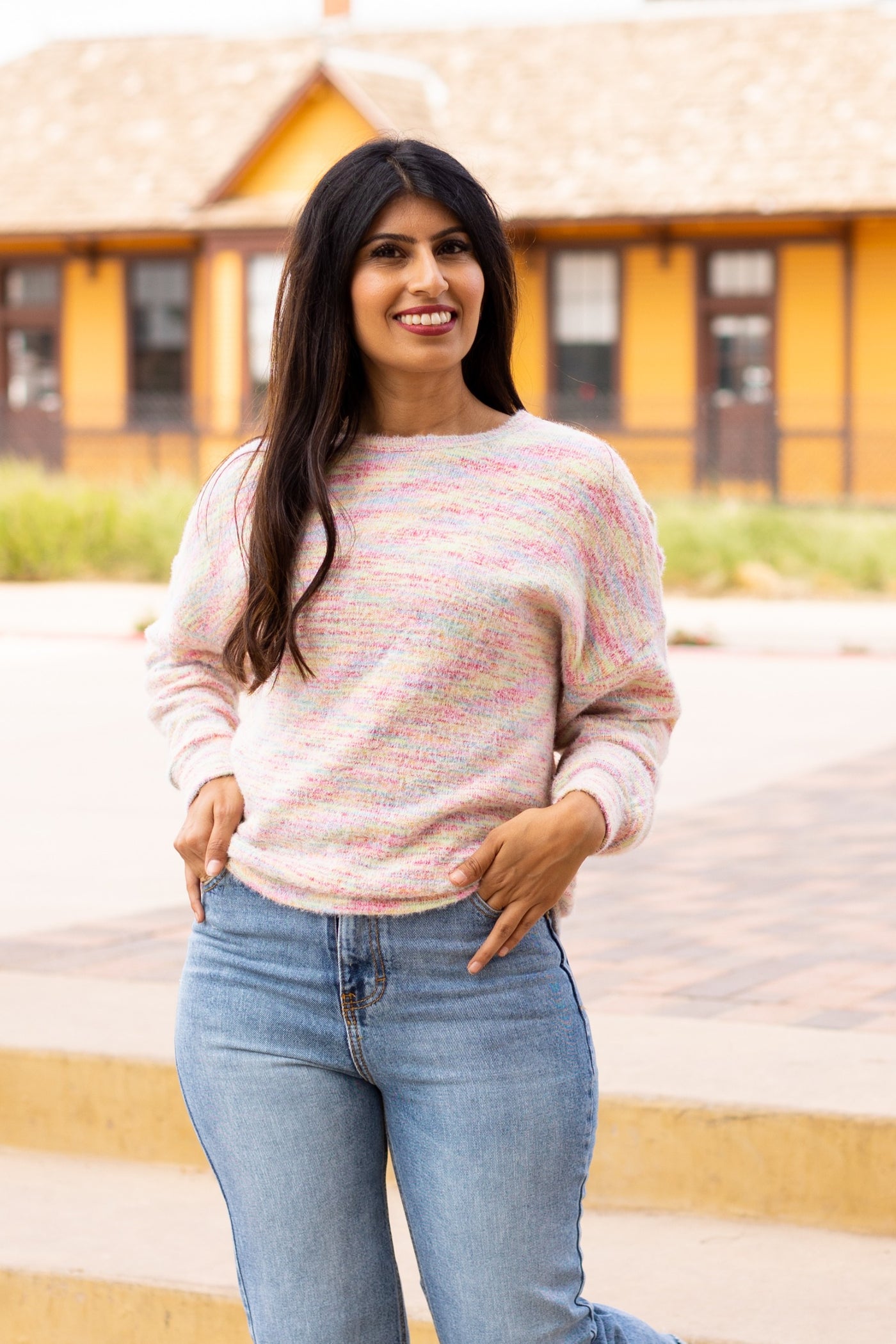 Brighter Days Multicolor Heathered Sweater