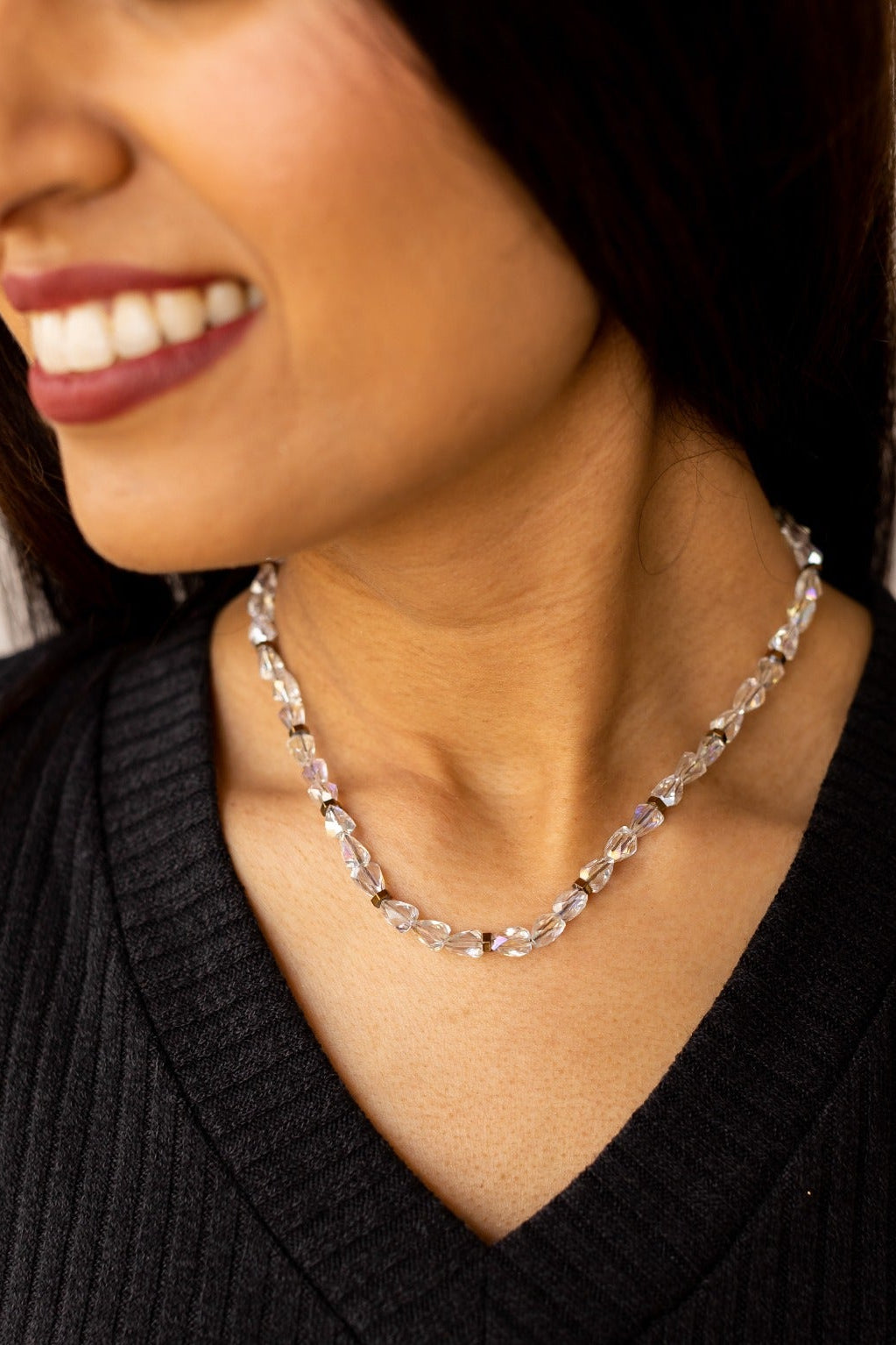 Clear Beaded Necklace