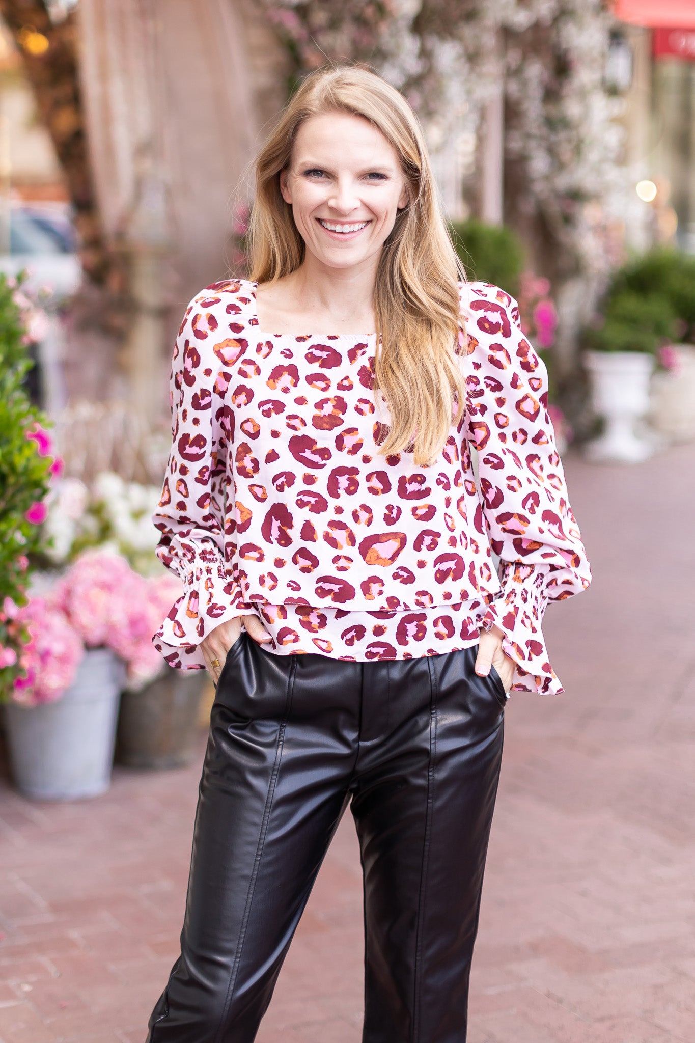 Wild Orchid Leopard Layered Top