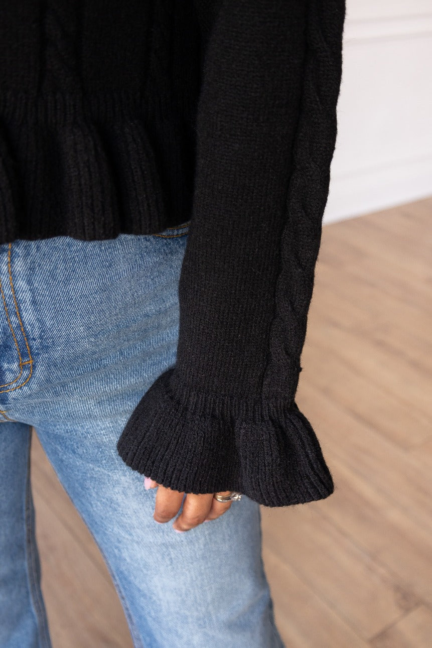 Bring the Warmth Sweater in Black