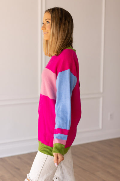 Boldly Striped Oversized Sweater