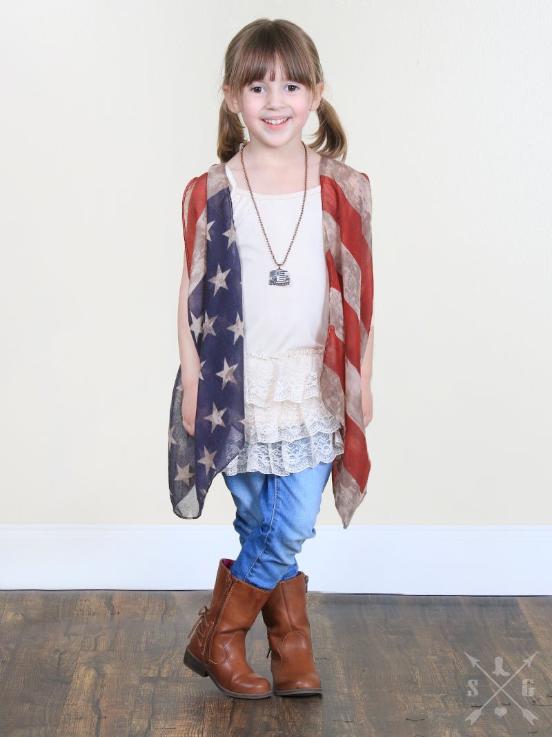 Girls' Vintage Stars & Stripes Vest