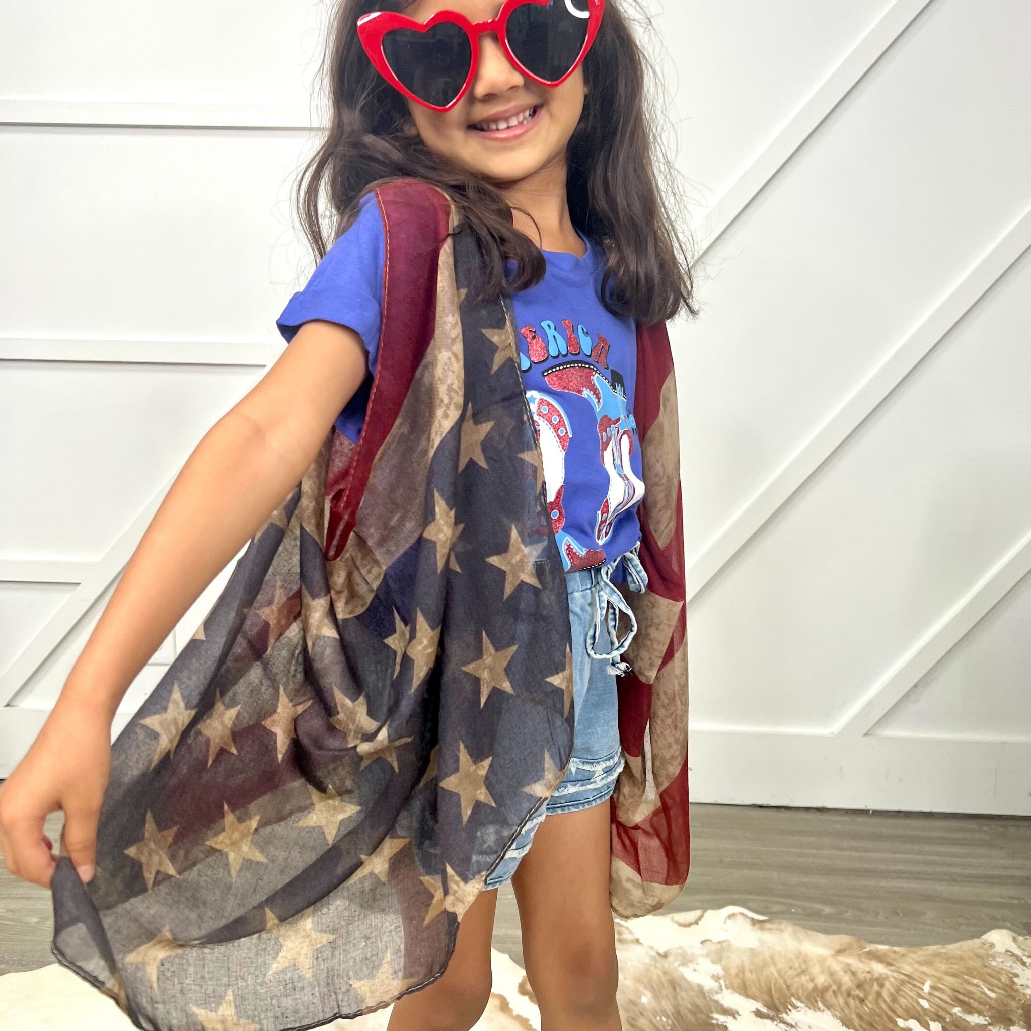 Girls' Vintage Stars & Stripes Vest