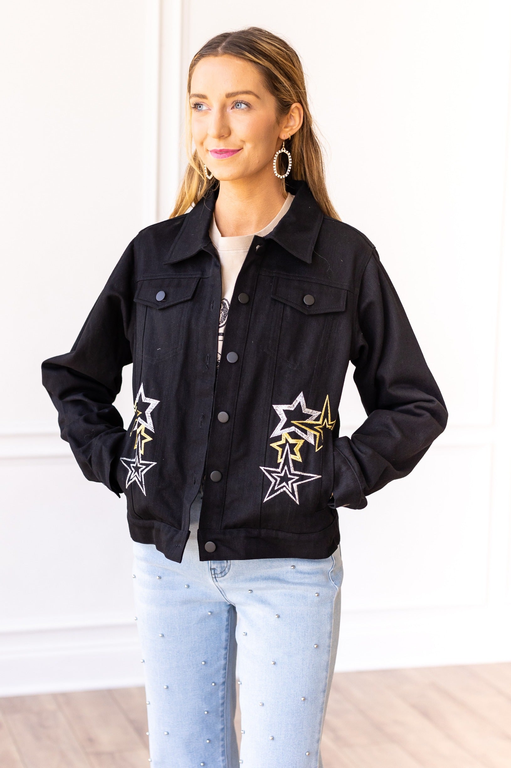 Cosmic Cowgirl Western Denim Jacket