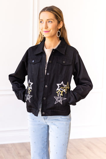Cosmic Cowgirl Western Denim Jacket