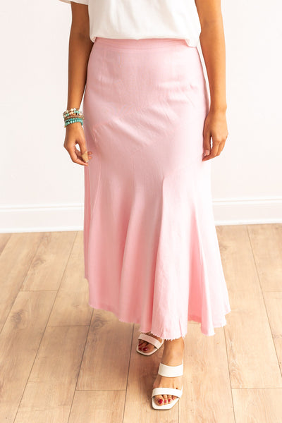 The Stella Pink Linen Versi Dress