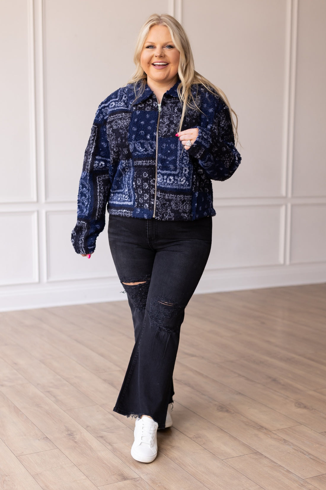 Bandana Print Western Sherpa