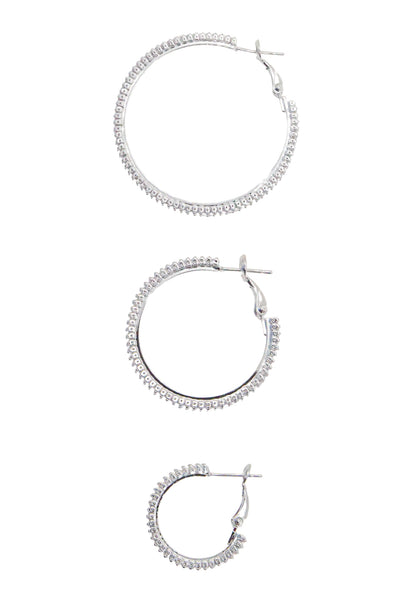 Small Silver Glow Frostbite Hoops