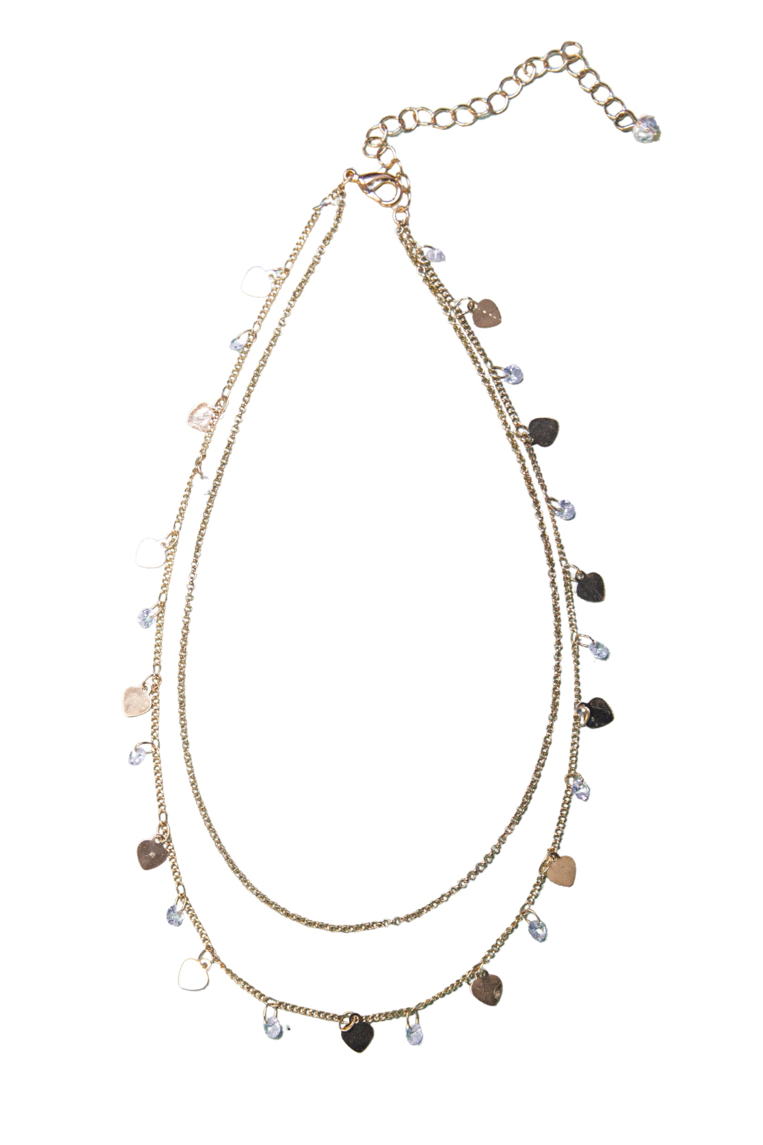 Double Chain Dainty Gold Necklace