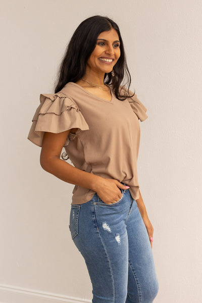 The Ellis Top, Beige