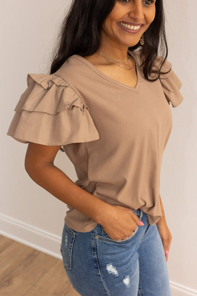 The Ellis Top, Beige