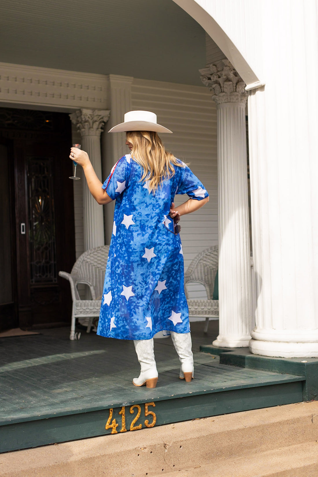 Star Struck Duster with Red Sequin Detail