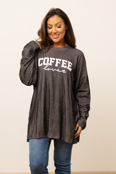 Coffee Lover Ribbed Top