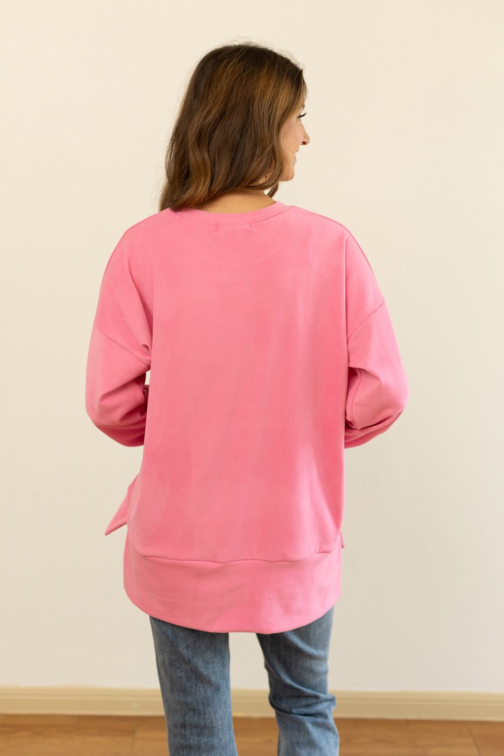 Micro Fleece Crewneck, Pink