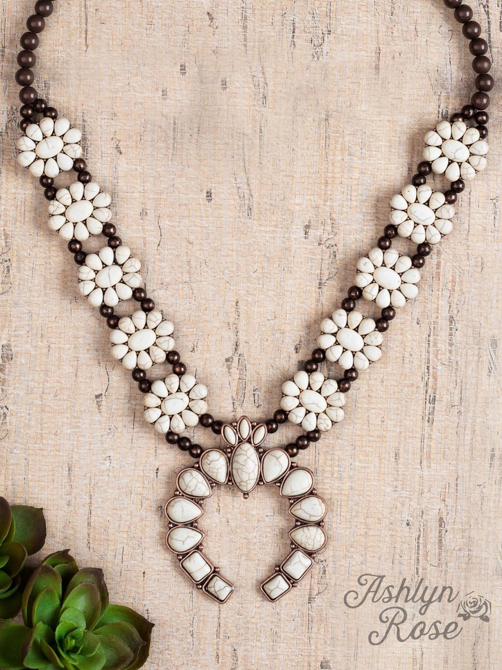 Squash Blossom Necklace, Cream