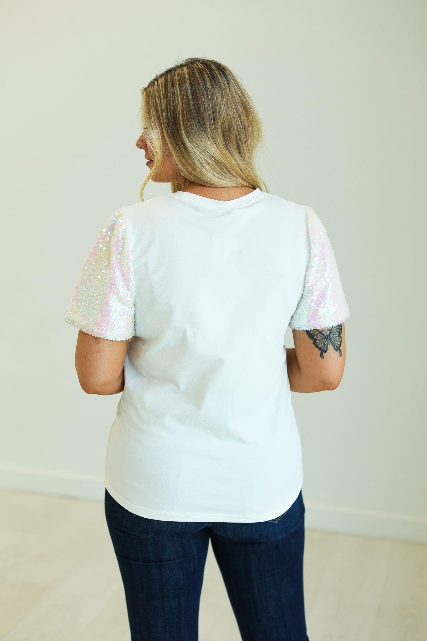 Christmas Tree on Princess Top, White