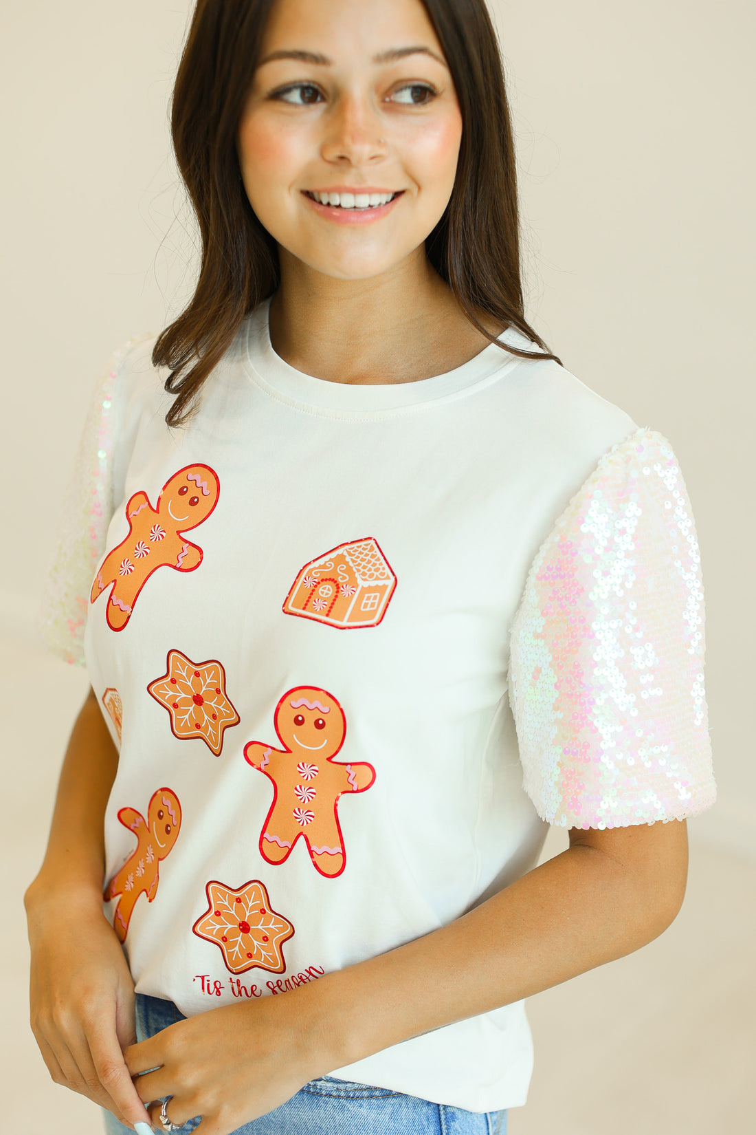 Ginger Bread on Princess Top, White