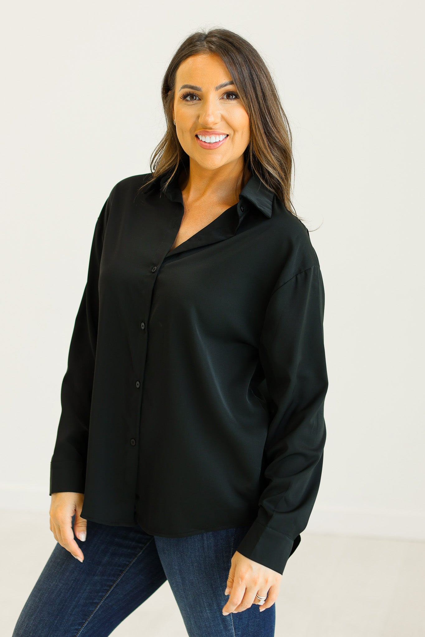 Kathryn Button-Up, Black