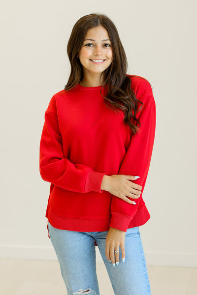 Red Fleece Sweatshirt