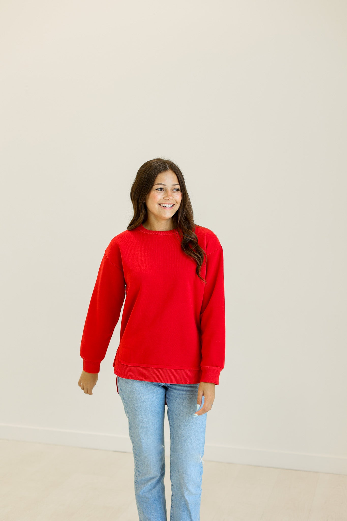 Red Fleece Sweatshirt